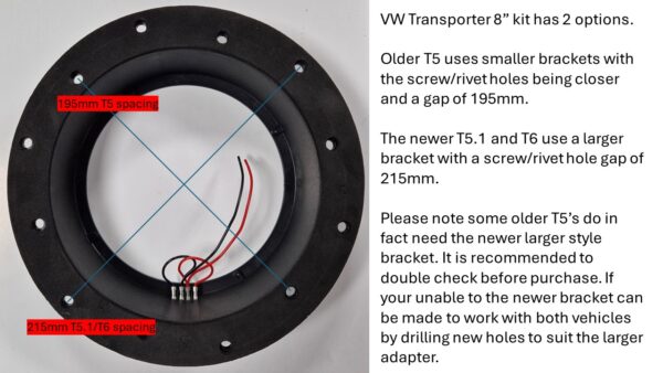 Vibe OptiSound OPTI8VWT5 8" Speaker Upgrade Kit for VW Transporter T5