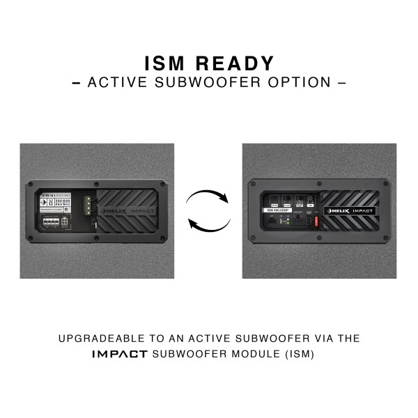 Helix IK E8.1-DVC2 MK2 8" Active Subwoofer Kit with ISM 400.2DSP Amplifier Module - Image 3