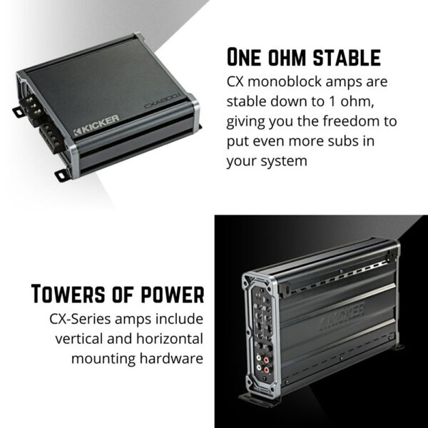 Kicker CXA800.1 800W Mono Subwoofer Amplifier