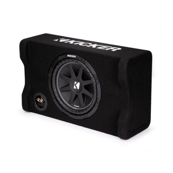 Kicker Comp CDF104 10" Down Firing Loaded Enclosure 4 Ohm Single Terminal