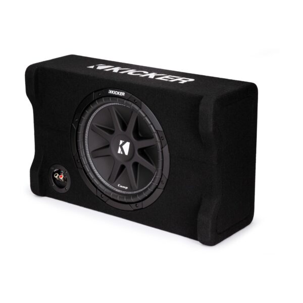 Kicker Comp CDF124 12" Down Firing Loaded Enclosure 4 Ohm Single Terminal