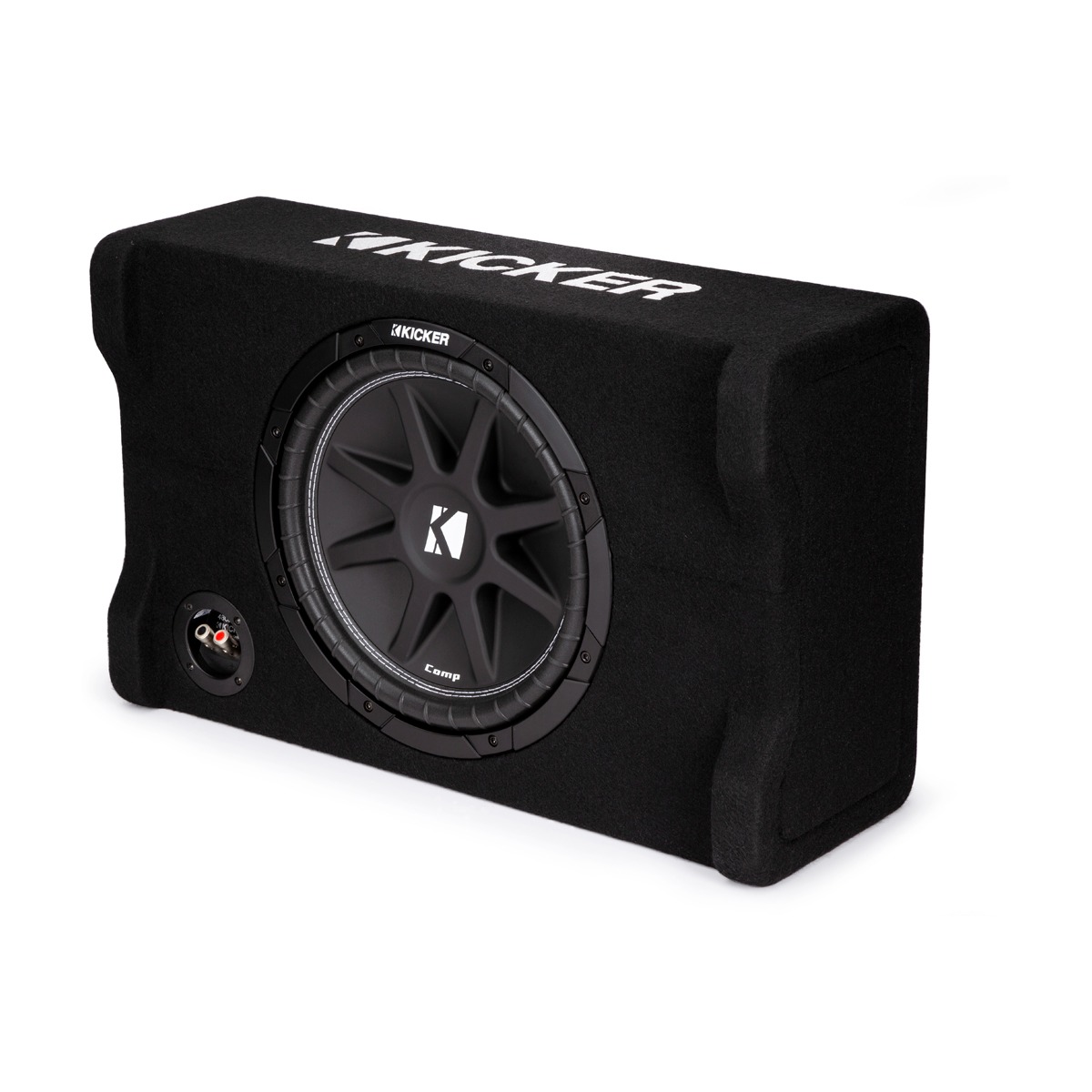 Kicker Comp CDF124 12" Down Firing Loaded Enclosure 4 Ohm Single Terminal