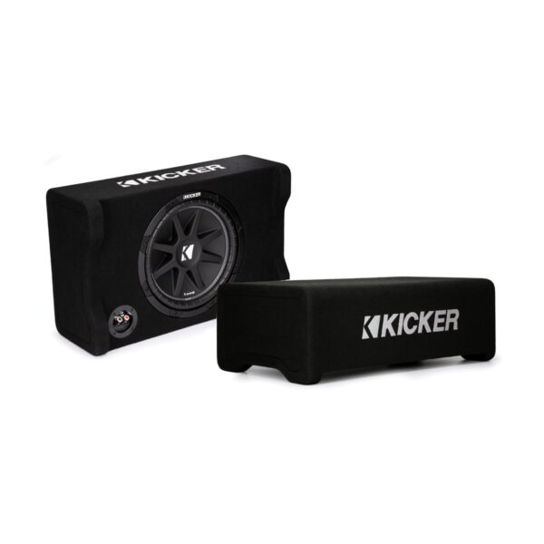 Kicker Comp CDF124 12" Down Firing Loaded Enclosure 4 Ohm Single Terminal