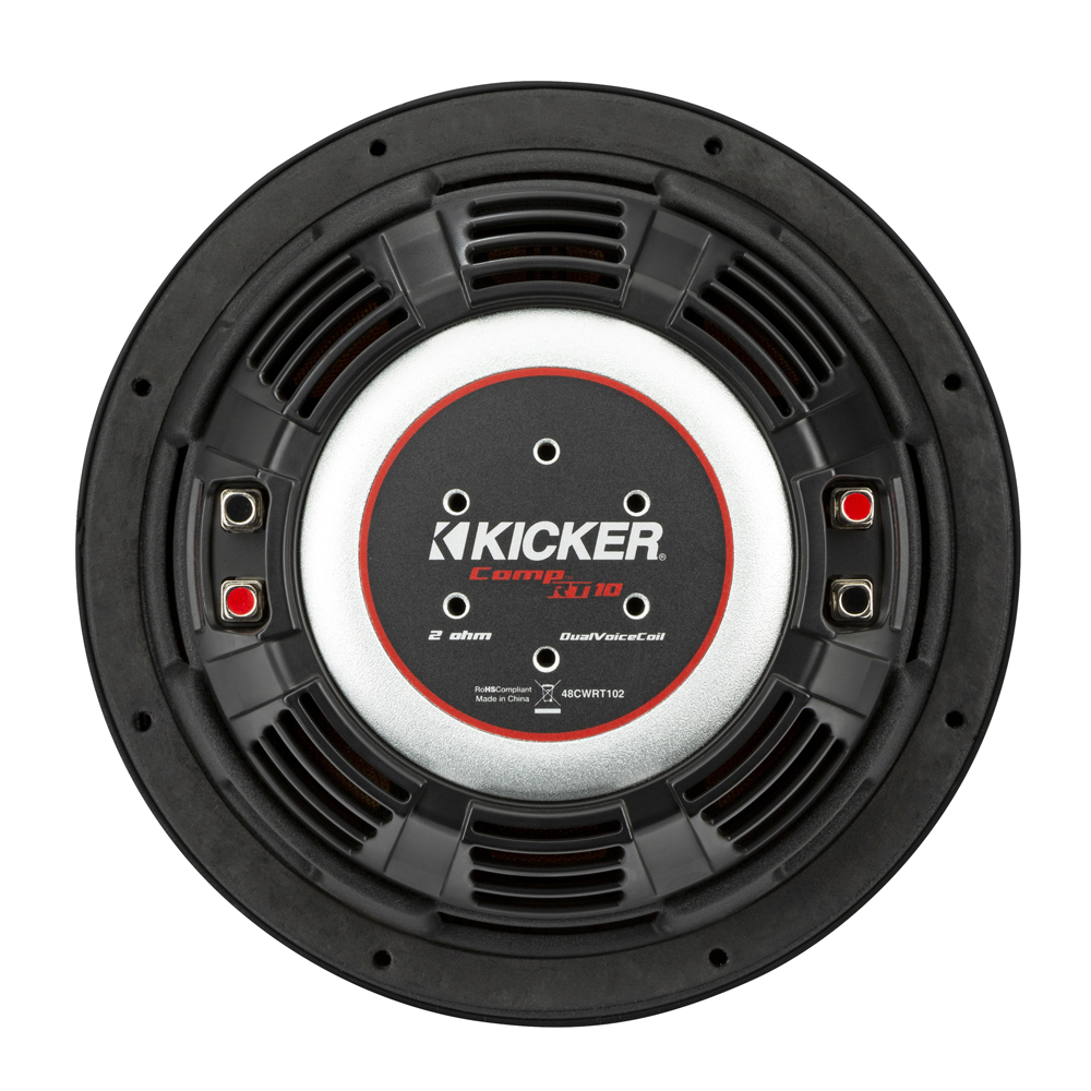 Kicker CompRT CWRT102 10" Shallow Dual Voice Coil 2 Ohm Subwoofer - Image 4