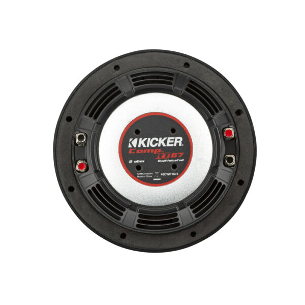Kicker CompRT CWRT672 6.75" Shallow Dual Voice Coil 2 Ohm Subwoofer