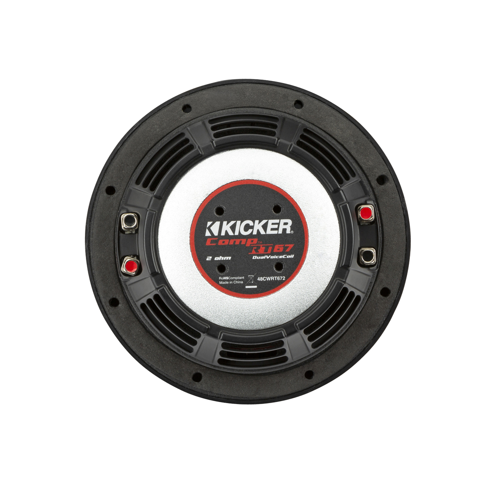Kicker CompRT CWRT672 6.75" Shallow Dual Voice Coil 2 Ohm Subwoofer - Image 6