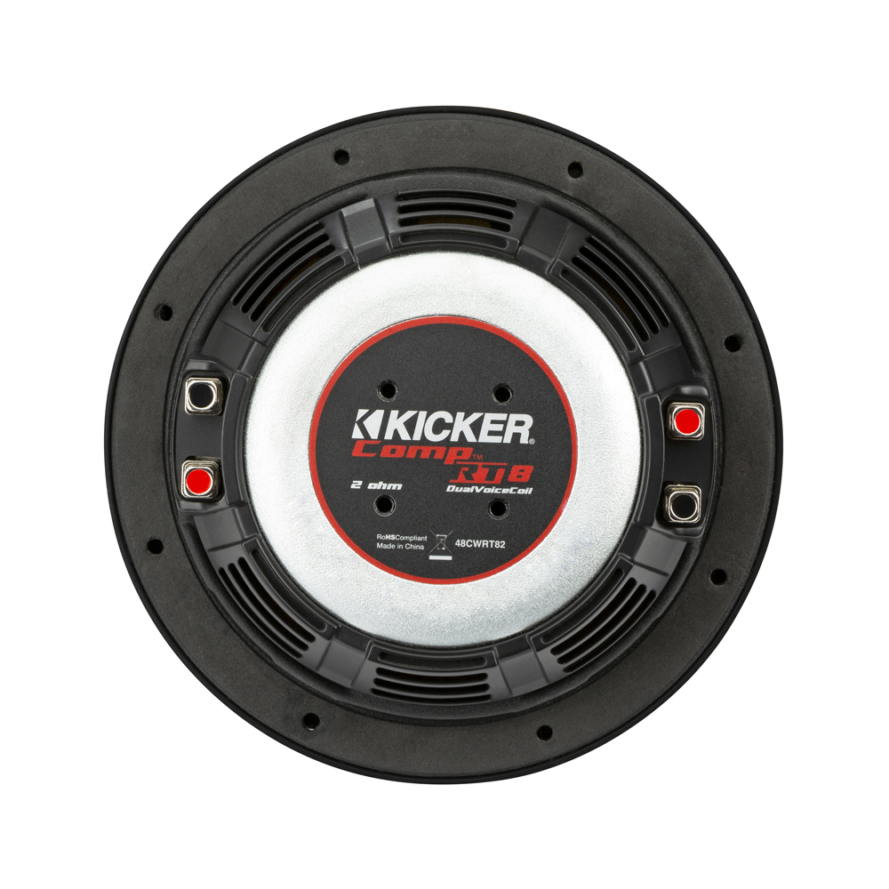 Kicker CompRT CWRT84 8" Shallow Dual Voice Coil 4 Ohm Subwoofer - Image 6
