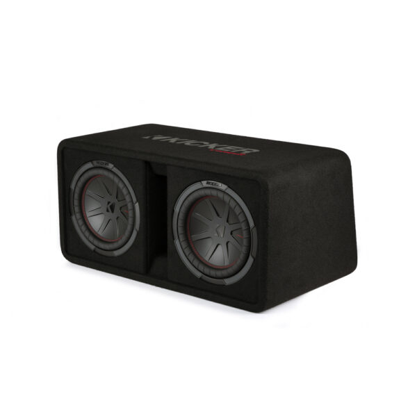 Kicker CompR DCWR102 Dual 10" Vented Loaded Enclosure 2 Ohm Single Terminal
