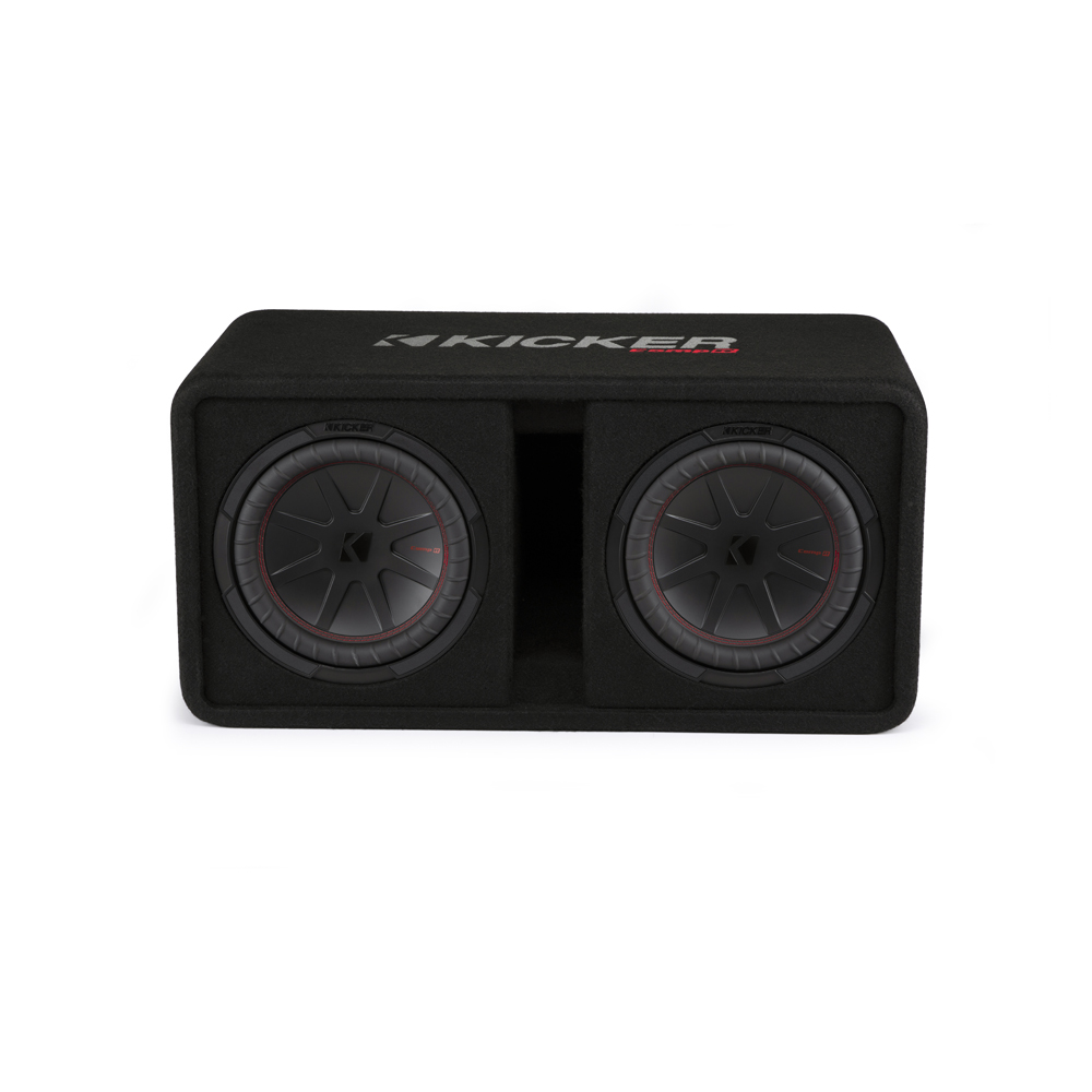 Kicker CompR DCWR102 Dual 10" Vented Loaded Enclosure 2 Ohm Single Terminal - Image 2