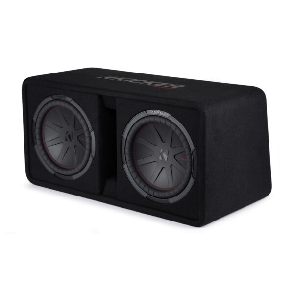 Kicker CompR DCWR122 Dual 12" Vented Loaded Enclosure 2 Ohm Single Terminal