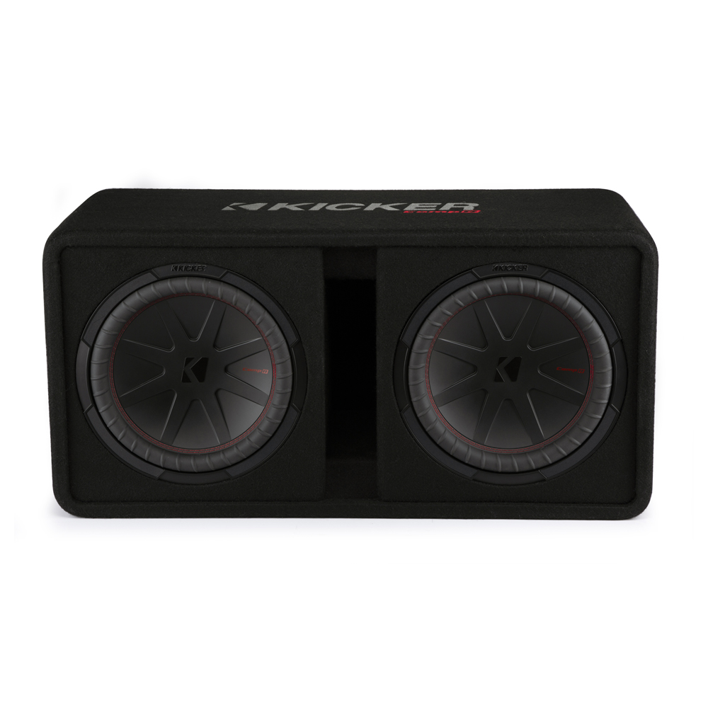 Kicker CompR DCWR122 Dual 12" Vented Loaded Enclosure 2 Ohm Single Terminal - Image 2