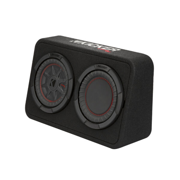 Kicker CompRT TCWRT82 8" Thin Profile Loaded Enclosure 2 Ohm Single Terminal
