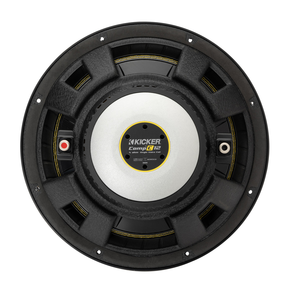 Kicker CompC CWCS124 12" Single Voice Coil 4 Ohm Subwoofer - Image 4