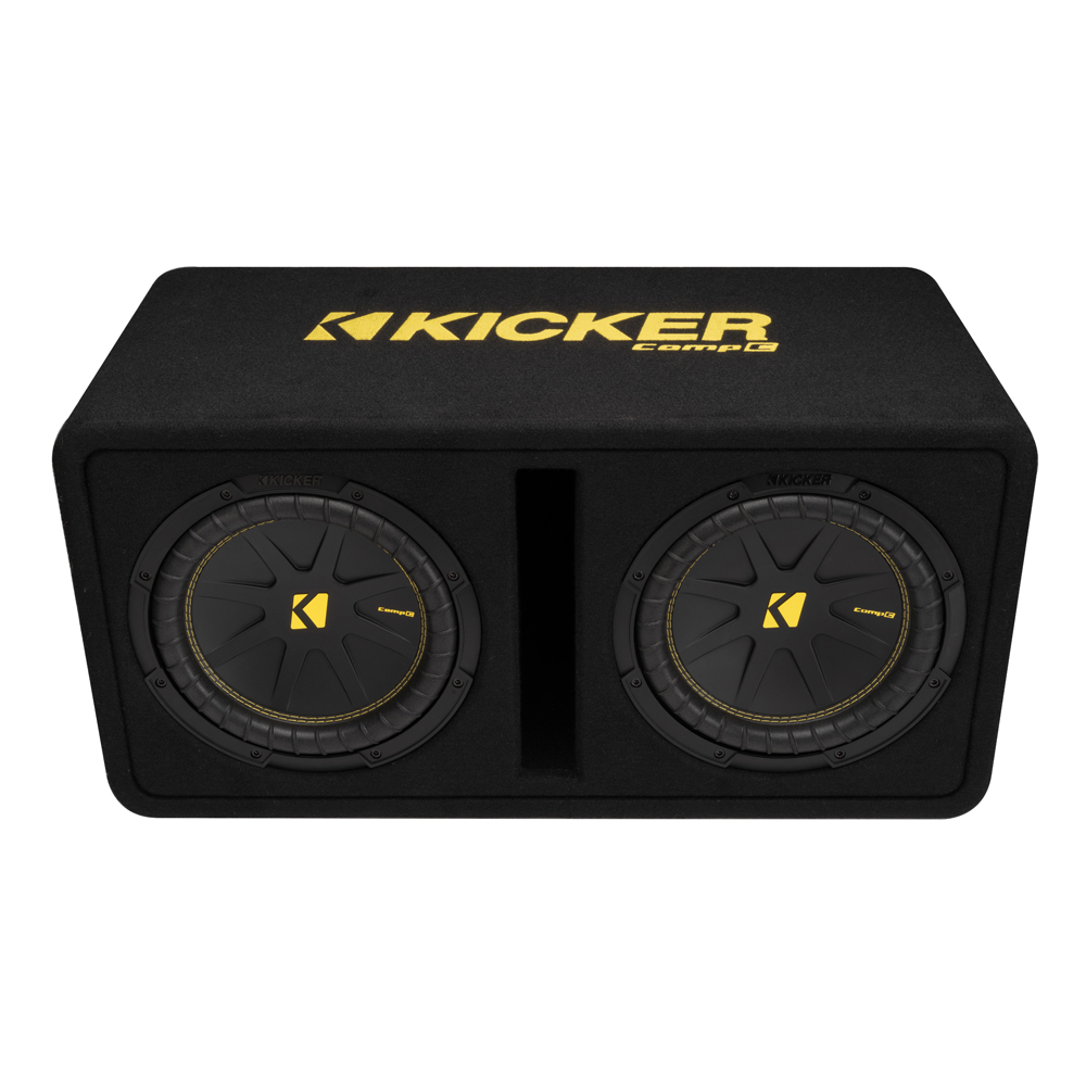 Kicker CompC DCWC102 Dual 10" Vented Loaded Enclosure 2 Ohm Single Terminal - Image 2