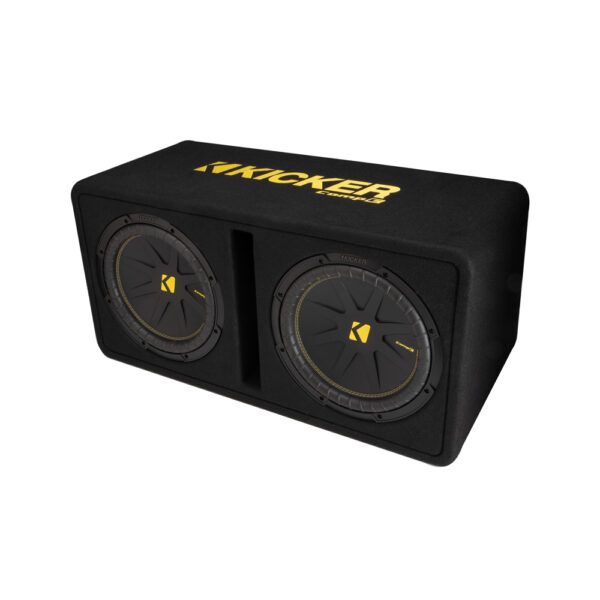 Kicker CompC DCWC122 Dual 12" Vented Loaded Enclosure 2 Ohm Single Terminal