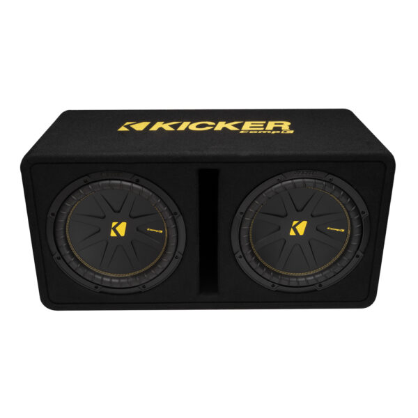 Kicker CompC DCWC122 Dual 12" Vented Loaded Enclosure 2 Ohm Single Terminal