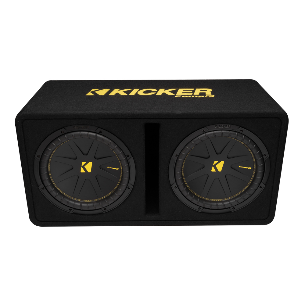 Kicker CompC DCWC122 Dual 12" Vented Loaded Enclosure 2 Ohm Single Terminal - Image 2
