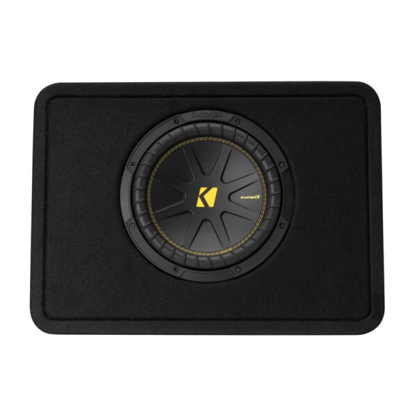 Kicker CompC TCWC102 10" Thin Profile Loaded Enclosure 2 Ohm Single Terminal