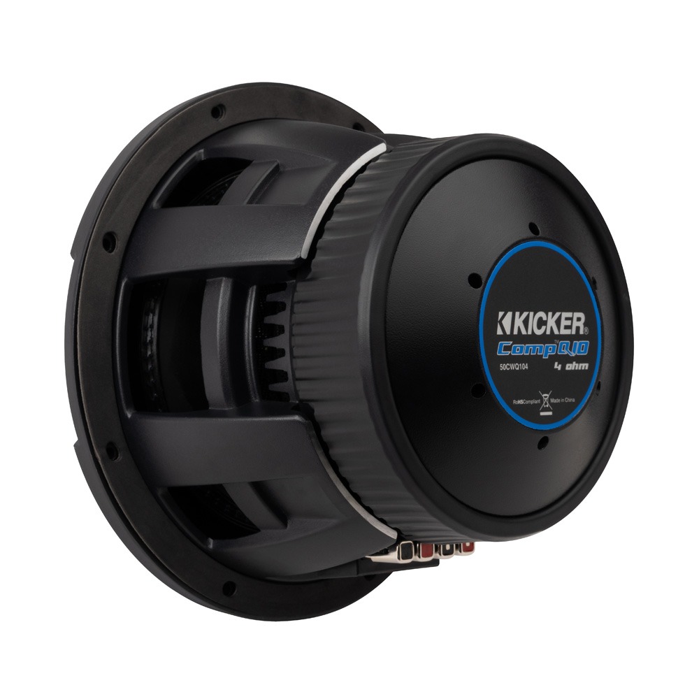 Kicker CompQ CWQ102 10" Dual Voice Coil 2 Ohm Subwoofer - Image 3