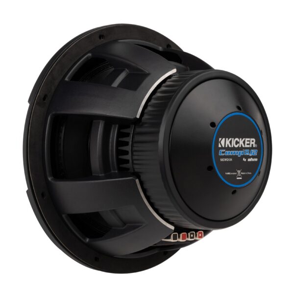 Kicker CompQ CWQ124 12" Dual Voice Coil 4 Ohm Subwoofer